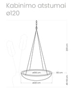 KYBO krėslas su didele apvalia pagalve 120 cm